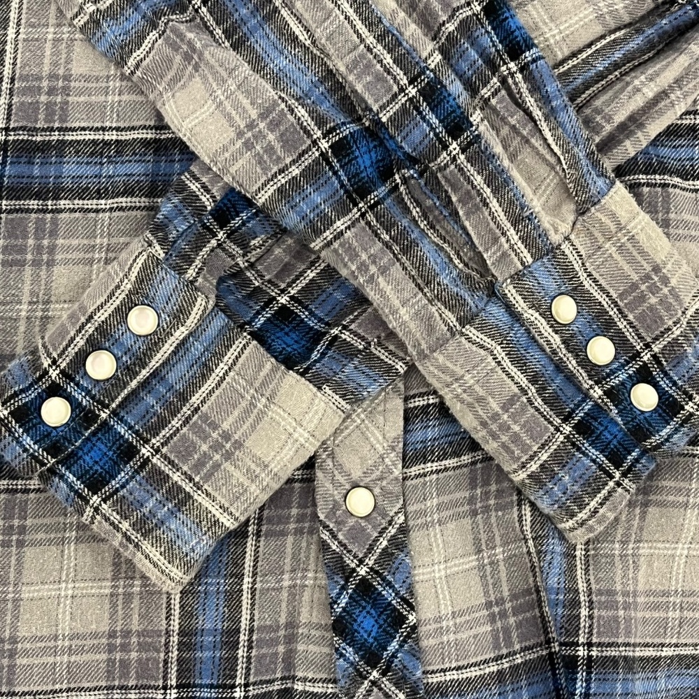 Vintage Wrangler Mens Wrancher Shirt Multicolor Plaid Western Snap Pockets‎ - Picture 5 of 9